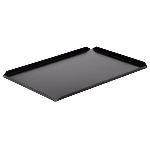 (5 stuks) Vitrineplateau - Aluminium - 500x100x10mm - rechthoekig - zwart