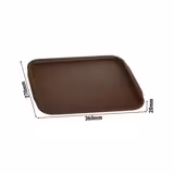 (10 stuks) Antislip dienblad - Polypropyleen - 36x27cm - hoogte: 20mm - Bruin - antislip-oppervlak