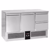 Tavolo refrigerato PREMIUM - 1368x700mm - Statica - 368 L - con 2 cassetti