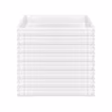 (8 tlg) Spremnik za tijesto za pizzu-set - EN 600x400 - Visina: 70 mm - polipropilen - bijela