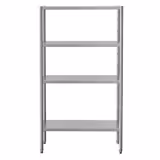 Rvs rek ECO - 1000x500mm - met 4 schappen (in hoogte verstelbaar)