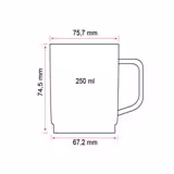 (50 sztuk) Filiżanka do herbaty/kawy z poliwęglanu – 200 ml – biała