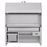 BERLIN | شواية فحم - 1760mm - 4 أسطح شواء مضلعة - ستانلس ستيل