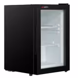 Minibar koelkast - glazen deur - 440mm - 62 liter - met 1 glazen deur - zwart
