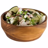 (6 komada) Posuda - ACACIA - Drvo akacije - 1,8 litara - Ø 210 mm - Smeđa boja