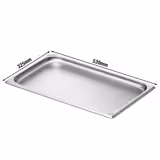 (6 Stück) Edelstahl-Behälter GN 1/1 - Höhe: 20mm