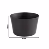 (6 stuks) Kom - LEVANTE - RVS - 0,2 liter - Ø 85mm - Zwart