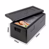 (3 pieces) THERMO FUTURE BOX | Thermobox MENU 3 - 20 liters - Black