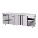 Koelwerkbank PREMIUM - 2330x700mm - 632 liter - met 2 deuren - met 4 lades