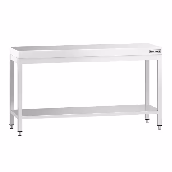 Paslanmaz Çelik Çalışma Tezgahı - PREMIUM- 1600x700mm - Sırtsız alt raflı