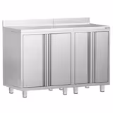 Arbeitsschrank - für Kaffeemaschine - 1400x600mm - mit 4 Flügeltüren & Aufkantung