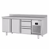 Tavolo refrigerato PREMIUM PLUS - 1960x700mm - Ventilata - con 2 porte - con 2 cassetti - Alzatina