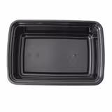 (300 pcs) Food Lidding Tray Polypropylene - 700ml - Rectangular - Black