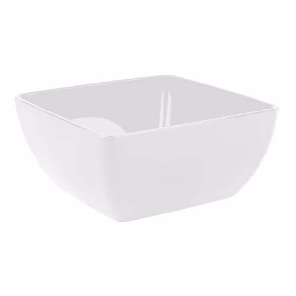 (6 kom) Zdjela - FRIENDLY - Polietilen tereftalat (PET) - 3,8 l - kvadratna - 250x250 mm x visina: 120 mm - složive - Bijela