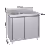 Sink cabinet ECO - 1000x700mm - with 1 basin on the left