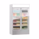 Getränkekühlschrank - 1200 Liter - rahmenloses Design - mit 2 Glastüren & Werbedisplay