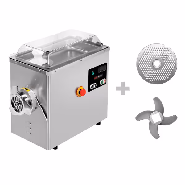 Elektrischer Fleischwolf 22 - 400kg/h - 1,5 kW - 1400 U/min - mit Kühlung