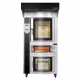 Rotary Electric Commercial Bakery Convection Oven with Steam Injection - Touchscreen Controls - Bakery Convection Oven - 6x 600x400mm (EN 60x40) - with Pizza Oven, Hood & Prover Cabinet