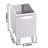 Alakaappi - 400x560x600 mm - 1 ovi; vasenkätinen saranointi; ruostumaton teräs - yhteensopiva: Lorenzo 700 -sarja