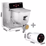 Macchina per pasta fresca elettrica professionale con vasca impastatrice integrata - 8kg/h - 370W - Ø 57mm - incl. tagliapasta