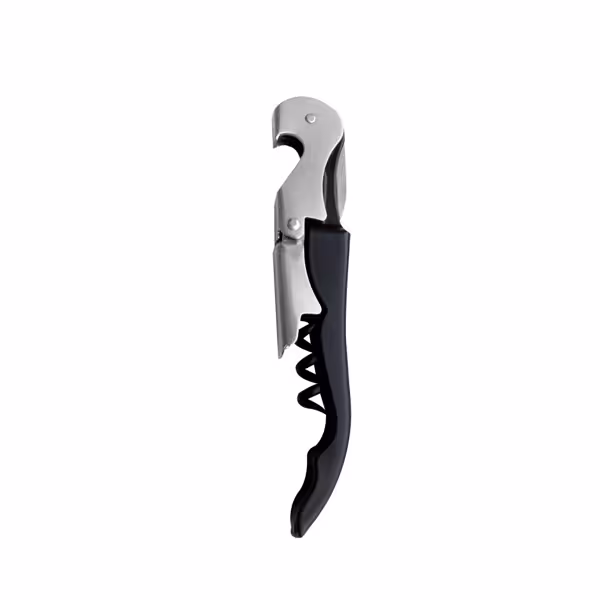 (6 pcs) Waiter’s Friend Corkscrew - with Foil Cutter - Length: 150mm - Black