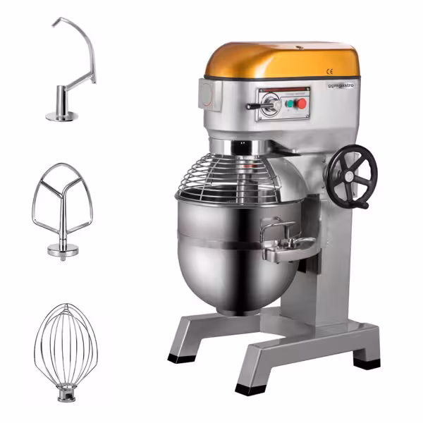 Batedeira planetária profissional - 40 litros - 1,31kW - inclui 3 acessórios de mistura