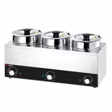 Banho-maria de bancada - 450W - 3 tachos com 3,5L (cada) - 10,5L