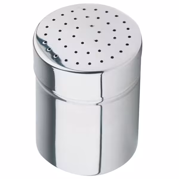 (6 pcs) Dredger - 6-piece set - fine - Holes Ø 1mm - Stainless Steel - 150ml - Height: 75mm