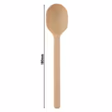 (60 szt.) Łyżka wielorazowa - 180mm - 180x38mm - BPA free, do zmywarki, wielorazowe - Naturalny