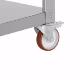 Gasdriven pizzaugn - med chamottesten - 1130x1450 mm - 6 x Ø 34 cm - 1‑däck - upp till 450 °C - Manuell - inkl. huv, underrede & hjul