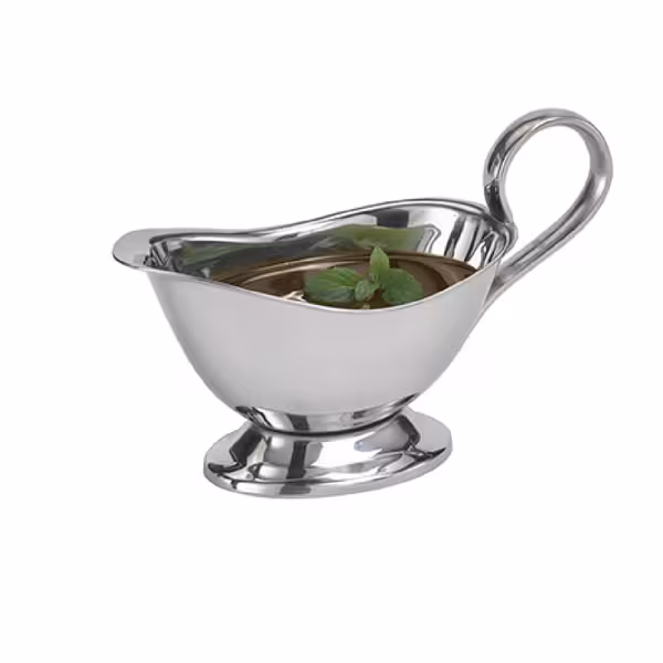(6 pcs) Gravy Boat PROFI - Stainless steel 18/8 - 120ml - 160x72x93mm