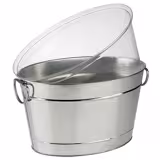 Wine & Champagne Tub - TIN - Galvanised Steel - 11 litres - Ø280mm - Height:210mm - with plastic insert
