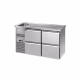 Comptoir de bar réfrigéré Premium PLUS - 1550x700mm - 4 tiroirs