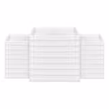 (24 tlg) Cutie aluat pizza -set - EN 600x400 mm - Înălțime: 70 mm - polipropilenă - alb