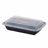 (300 pcs) Food Lidding Tray Polypropylene - 450ml - Rectangular - Black