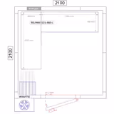 Kit rayonnage en aluminium - En angle (L) - Profondeur:460mm - Capacité de charge:600kg