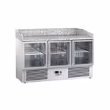 Pizzawerkbank ECO - 1400x700mm - granieten werkblad - met 3 glazen deuren