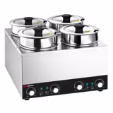 Bain-marie à sauce Inox PROFESSIONNEL - 4x3,5L (14,0L) - 600W