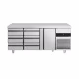 Commercial Counter Fridge PREMIUM - 1865x700mm - with 1 door - 6 drawers - capacity 474 litres