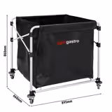 Commercial Linen Trolley - Foldable - 300L - Aluminium frame - Black