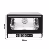 Commercial Convection Oven with Steamer - Manual Steam Injection – 3× GN 1/1 / 600×400 – 3.4 kW – 220–240V (1ph)