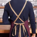 (6 pieces) KARLOWSKY | Adjustable Cross-Back Bib Apron Urban Nature – Aubergine - 700×850 mm