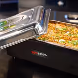 Chafing dish électrique - GN 1/1 - avec couvercle - Noir
