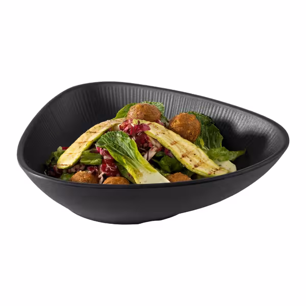 (6 stuks) Schaal - NERO - Melamine - 0,8L - 280x220mm - Diepte:70mm - stapelbaar - Zwart