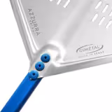 Pizzaspade - AZZURRA - Aluminium - fyrkantig - 330x330 mm - perforerad - Handtag: 150 cm