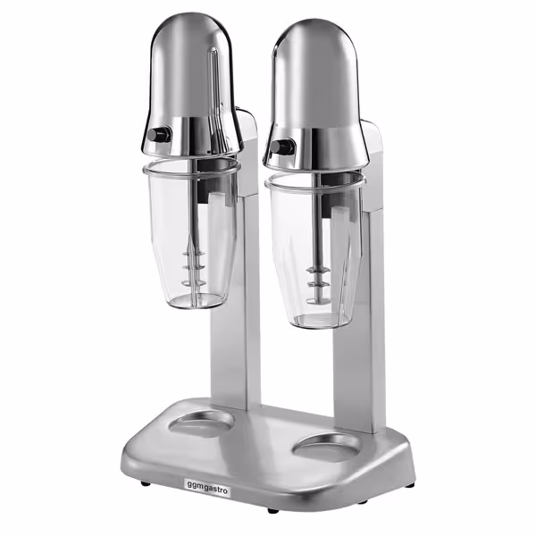 Milkshake mixer PREMIUM - met 2 mengspindels - 2x 550ml - 2x 100W - 1 snelheidsstand