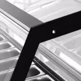 Vitrine à glace EMMA – 1190 mm – refroidissement ventilé – pour 6 bacs à glace de 5 litres ou 4 bacs de 7 litres – noir