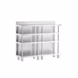 Bar-Arbeitstisch - Edelstahl - 1200x400mm - mit 4 Ablagen