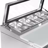 Saladette PREMIUM - 900mm - 2 Glastüren - mit Einlass für 4x GN 1/3 & Glasdeckel