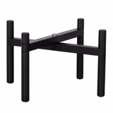 (3 st) Bufféställ - svart, pulverlackerat rostfritt stål - 210x170 mm